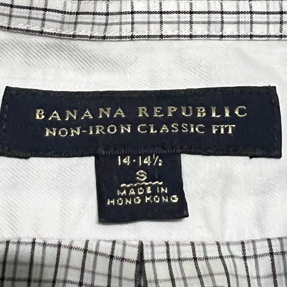 Banana Republic Men Non-Iron Classic Fit Long Sleeves Polo Dress Shirt - Small - Picture 4 of 5